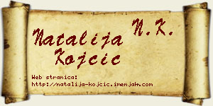 Natalija Kojčić vizit kartica